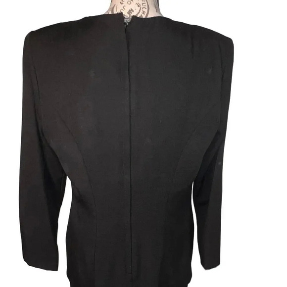 Melissa Petites size Large jacket skirt 1piece set black w/gold accent buttons  - Picture 8 of 9